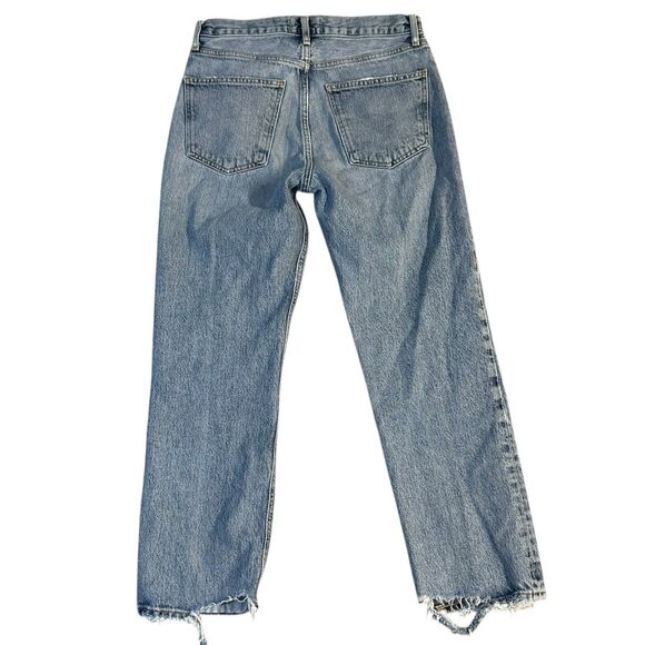 Agolde Jeans Womens Size 27 Blue Lana Straight Leg High Rise Distressed Denim - Picture 6 of 16